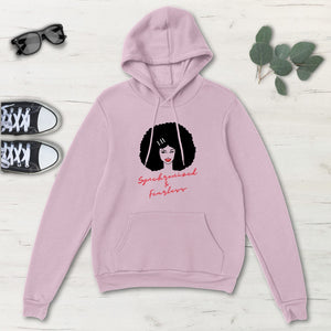 Synchronized & Fearless Afro Girl Classic Unisex Pullover Hoodie, Mens, Womens,