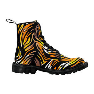 Tiger Strip Colorful Womens Boots ,Comfortable Boots,Decor Womens Boots,Combat Boots