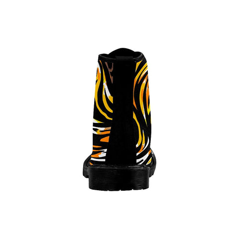 Image of Tiger Strip Colorful Womens Boots ,Comfortable Boots,Decor Womens Boots,Combat Boots