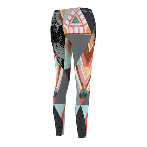 Image of Triangle Mosaic Abstract Gray Colorful Multicolored Women's Cut & Sew Casual