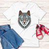 Tribal Ethnic Wolf Unisex T,Shirt, Mens, Womens, Short Sleeve Shirt, Graphic