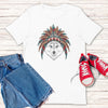 Tribal Wolf Feather Head Piece Unisex T,Shirt, Mens, Womens, Short Sleeve Shirt,