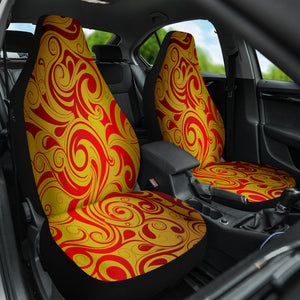 Unique Tribal Art Pattern Car Seat Covers, Customized Ethnic Design Front
