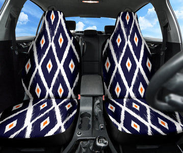 Tribal Pattern Car Seat Covers, Bohemian Ethnic Aztec, Front Seat