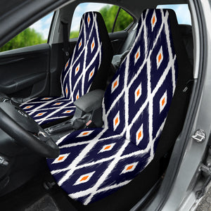 Tribal Pattern Car Seat Covers, Bohemian Ethnic Aztec, Front Seat