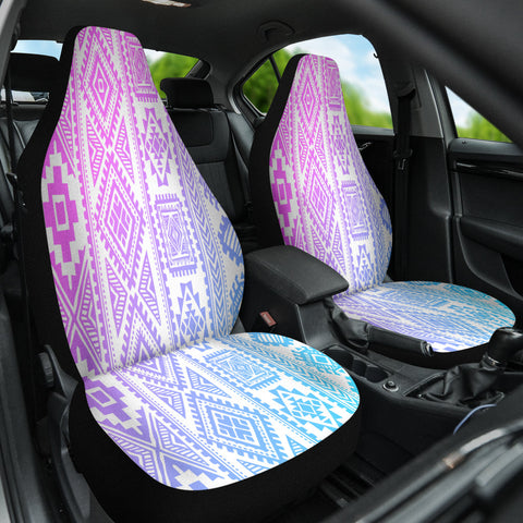 Image of Vintage Tribal Car Seat Covers, Ethnic Aztec Bohemian Design Front Seat