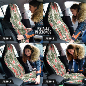 Tropical Flamingo Design Car Seat Covers, Front Seat Protectors, Stylish Car