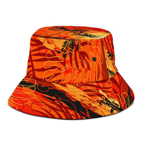 Image of Tropical Sunset, Multicolored Palm Tree, Breathable Head Gear, Sun Block,