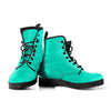 Turquoise Delight: Women's Vegan Leather Boots, Women's Winter Boots,