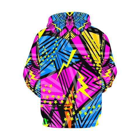 Image of Urban Neon Geometric Triangles Hippie,hoodie,Custom Printed, Fashion Wear,fashion Clothes,spiritual