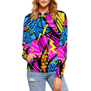 Urban Neon Geometric Triangles Hippie,hoodie,Custom Printed, Fashion Wear,fashion Clothes,spiritual