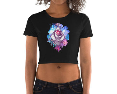 Vibrant Crystal Universe Women’S Crop Tee, Fashion Style Cute crop top, casual
