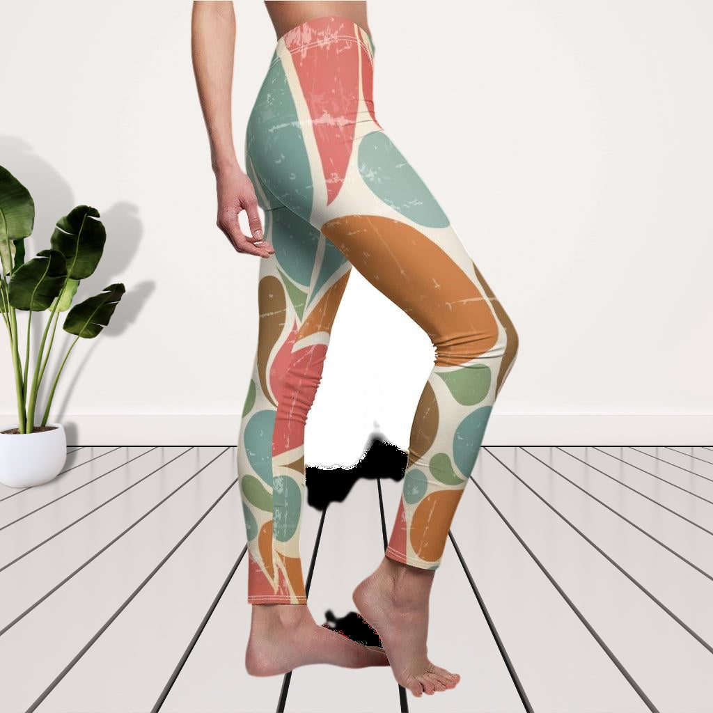 Vintage 60s Hippie Women's Multicolored Cut & Sew Casual Leggings, Yog –  BELJOUTRENDS
