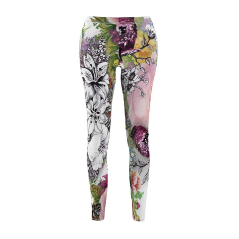 Image of Vintage Floral Garden Colorful Purple Bird Multicolored Women's Cut & Sew Casual