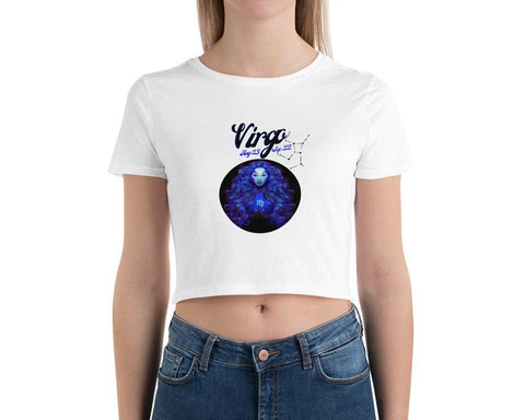 Image of Virgo Zodiac Women’S Crop Tee, Fashion Style Cute crop top, casual outfit, Crop