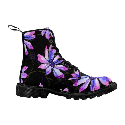 Image of Watercolor Purple African Daisy Floral Botanical Flower Comfortable Boots,Decor Womens Boots