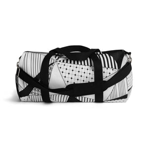 White And Black Abtract Geometric Duffel Bag, Weekender Bags/ Baby Bag/ Travel