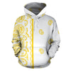 White And Yellow Bandana Hippie Hoodie,Custom Hoodie, Bright Colorful, Fashion Wear,Fashion Clothes,Handmade Hoodie,Floral,Pullover Hoodie