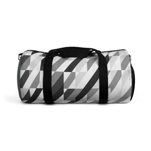 White Black And Grey Stripe Duffel Bag, Weekender Bags/ Baby Bag/ Travel Bag/