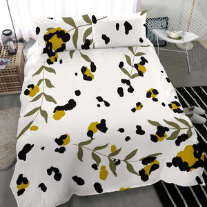 White Cheetah Leaf Bed Room Set, Twin Duvet Cover,Multi Colored,Quilt Cover,Bedroom Set,Bedding Set,