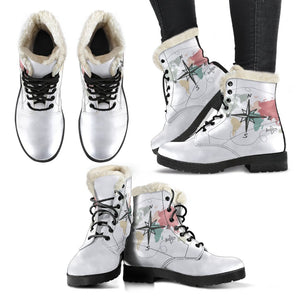 White Map Custom Boots,Boho Chic boots,Spiritual Lolita Combat Boots,Hand Crafted,Multi Colored,Streetwear