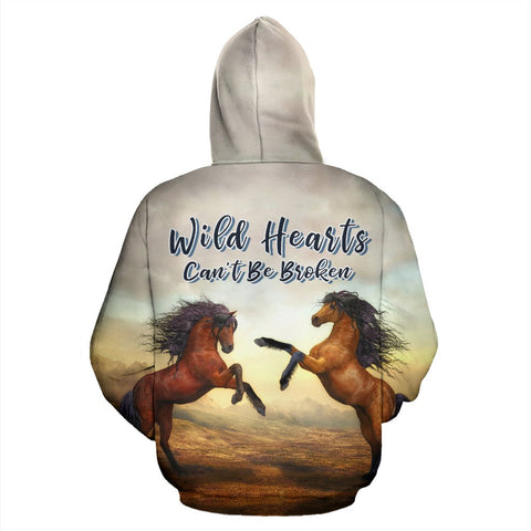 Image of Wild Hearts Horse Hippie Hoodie,Custom Hoodie, Floral, Fashion Wear,Fashion Clothes,Handmade Hoodie,Floral,Pullover Hoodie,Hooded Sweatshirt
