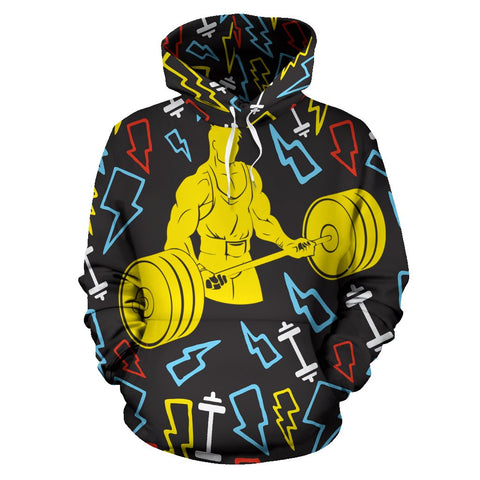 Image of Yellow Colorful Fitness Hoodie Fashion Wear,Fashion Clothes,Handmade Hoodie,Floral,Pullover Hoodie,Hooded Sweatshirt,Hoodie Sweatshirt