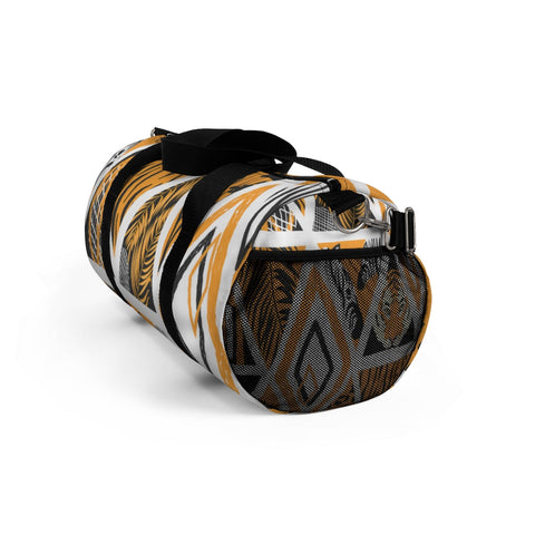 Image of Yellow Geometric Animal Print Duffel Bag, Weekender Bags/ Baby Bag/ Travel Bag/