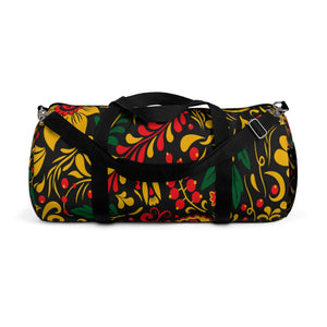 Yellow Red And Green Floral Duffel Bag, Weekender Bags/ Baby Bag/ Travel Bag/