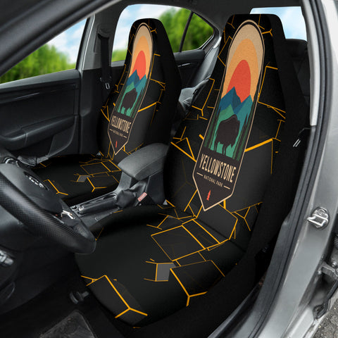 Image of Yellowstone Inspired Car Seat Covers, Front Protectors, Nature Car Decor, Scenic