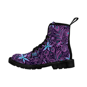 Zentangle Flower Colorful Women Boots Custom Boots,Boho Chic Boots,Spiritual Rain Boots,Hippie,Com