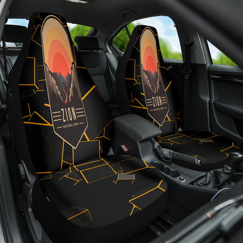 Image of Zion National Park Inspired Car Seat Covers, Front Seat Protectors, Nature Lover