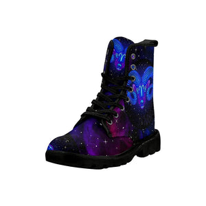 Zodiac Aries Womens Rain Boots,Hippie,Combat Style Boots,Emo Punk Boots,Goth Winter Boots,Casual Boots