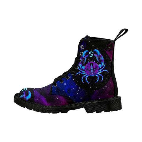 Image of Zodiac Cancer Womens , Rain Boots,Hippie,Combat Style Boots,Emo Punk Boots