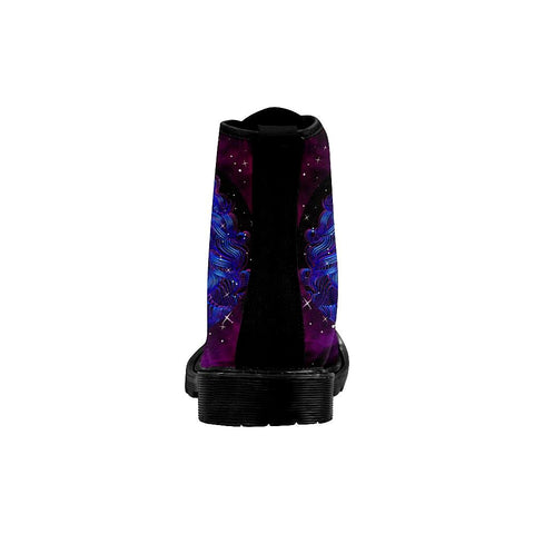Image of Zodiac Virgo Womens Lolita Combat Boots,Hand Crafted,Multi Colored,Streetwear