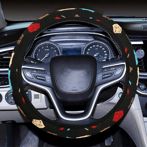 Image of Aztec Boho Style Pattern Steering Wheel Cover, Car Accessories, Car decoration,
