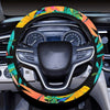Colorful Floral Flamingo Steering Wheel Cover, Car Accessories, Car decoration,