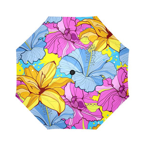 abstract Floral Art Auto-Foldable Umbrella (Model U04)