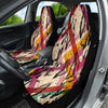 Snake Skin Abstract Orange,Red Front Car Seat Covers, Animal Print Car Seat