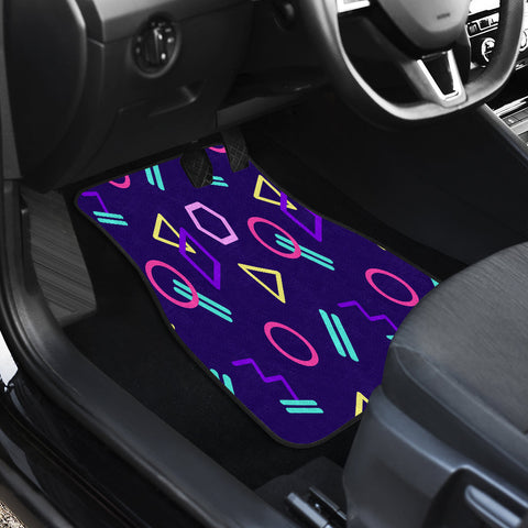 Image of abstract retro pattern Car Mats Back/Front, Floor Mats Set, Car Accessories