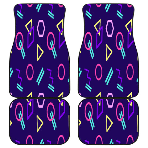 Image of abstract retro pattern Car Mats Back/Front, Floor Mats Set, Car Accessories