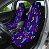 Retro Abstract Pattern Front Car Seat Covers, Vintage Style Car Seat Protector,