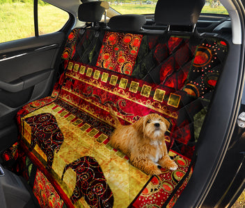African Pattern Grunge Pet Seat Covers - Abstract Art, Backseat Protectors, Unique Car Accessories