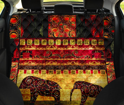 Image of African Pattern Grunge Pet Seat Covers - Abstract Art, Backseat Protectors, Unique Car Accessories