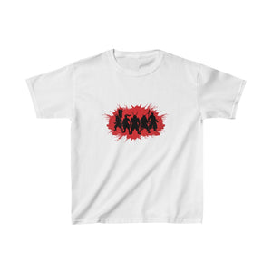 Red And Black Ninja Samurai Warriors Kids Heavy Cotton Tshirt