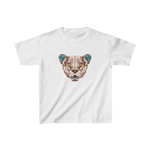 Image of Multicolored Ethnic Lioness Kids Heavy Cotton™ Tee
