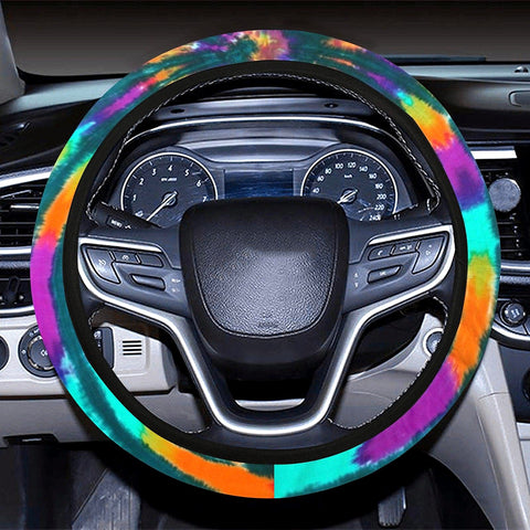 Image of Tie Dye Swirl Pattern Abstract Art Steering Wheel Cover, Car Accessories, Car