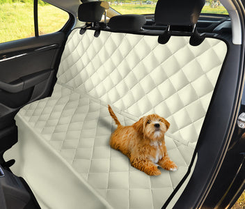 Beige Abstract Art Car Seat Covers, Backseat Pet Protectors, Neutral Tone