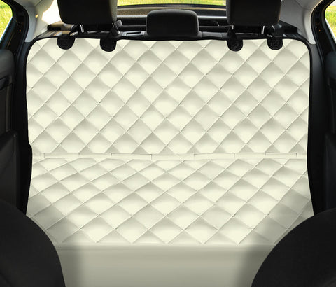 Image of Beige Abstract Art Car Seat Covers, Backseat Pet Protectors, Neutral Tone