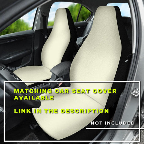 Image of Beige Abstract Art Car Seat Covers, Backseat Pet Protectors, Neutral Tone